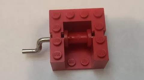 LEGO Red Reel Winch Metal Handle No String