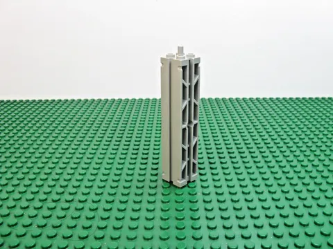 LEGO Old Gray Support 2 x 2 x 8 w Channels Top Peg Lattice 2 Sides 1376 #30646a