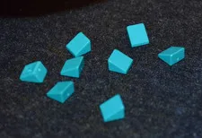 (8) 1x1 Blue - Green Small Sloped Cheese Wedge Tile Bricks ~ NEW Lego Parts ~