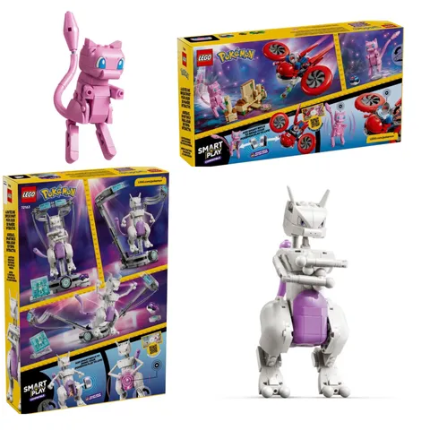NEW LEGO POKEMON Mew & Mewtwo Set - Drone search/Lab break bundle