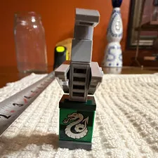 LEGO Gray Green Printed Snake Serpent Dragon Tile Brick Build Piece 1pc