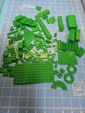 Lego Green Flats Plates Building Bricks Lot over 75 pieces