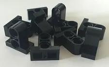 *NEW* 50 Pieces Lego BLACK TECHNIC PIN Connector Plate 1 x 2 x 1 2/3 w 2 Holes