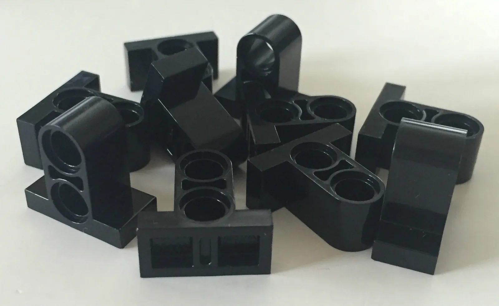 *NEW* 50 Pieces Lego BLACK TECHNIC PIN Connector Plate 1 x 2 x 1 2/3 w 2 Holes
