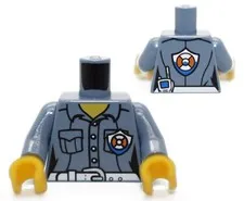LEGO Minifigure Torso Sand Blue Female Coast Guard badge 60167 60163 6182805