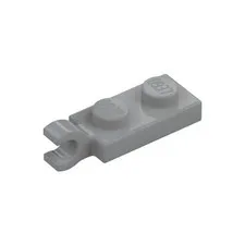 LEGO 35x Light Bluish Gray Plate, Modified 1 x 2 with Clip on End inv.603