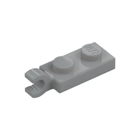 LEGO 35x Light Bluish Gray Plate, Modified 1 x 2 with Clip on End inv.603