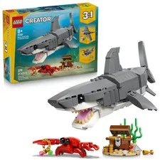 LEGO Creator Fierce Shark with a Treasure Chest Building Set, 379 Pieces