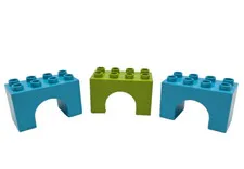 Lego Duplo ARCHWAY Turq Blue & Lime Green 2x4 ARCH TOWER BLOCK Castle 2"