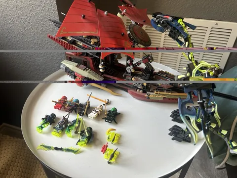 LEGO NINJAGO 70738 Final Flight Of Destiny’s Bounty 99% complete WITH minifigs
