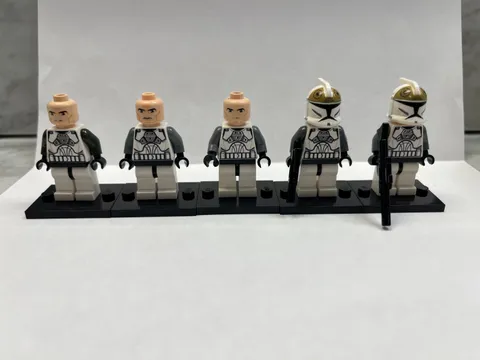 LEGO Star Wars Clone Trooper Gunner (Phase 1) Minifigure sw0221 Lot of 5