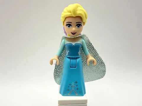 LEGO DISNEY Part dp015 - Elsa, Blue Dress w/ cape, braid & purple bow - 1pc