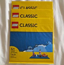 LEGO Classic 11025 Blue Baseplate Blue Plastic 1-Piece Polybag Bulk Lot ( all 3