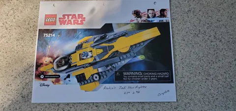 LEGO Star Wars: Anakin's Jedi Starfighter (75214) complete with 2 minifigures 