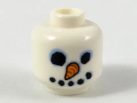 NEW LEGO Snowman Head Printed Face Carrot Coal Eyes Minifigure Christmas Guy