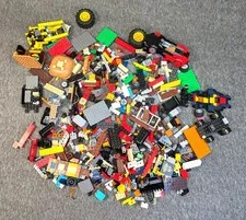 LEGO 3 lb 8 oz Mixed Bricks Vehicles Wheels Parts Pieces Vehicles Bulk