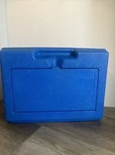 Lego Storage Case VTG 1983 Blue Plastic Carrying 