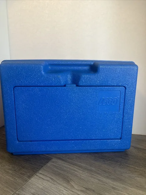Lego Storage Case VTG 1983 Blue Plastic Carrying 