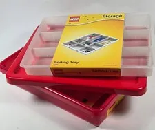 LEGO 4092 Storage Box S Red With 4096 Sorting Tray and Lid, New Old Stock