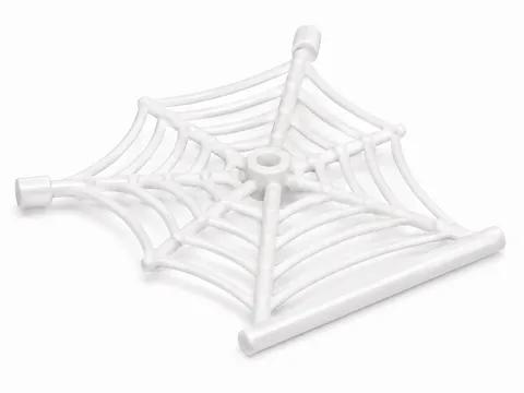 LEGO White Spider Web Flat with Hollow Stud, Bar Ends, and Bar