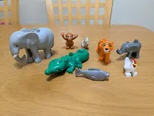 Lego Duplo Lot Of 8 Pieces Jungle Zoo Animals Wildlife And Fish
