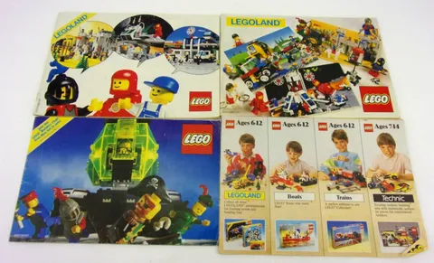 Lego Legoland Booklets Catalogue 80's 90's Vintage Lot of 4