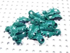 LEGO Lot of 12 Dark Green Round 1x1 w/ Curved Leaf Plants Minifig BR