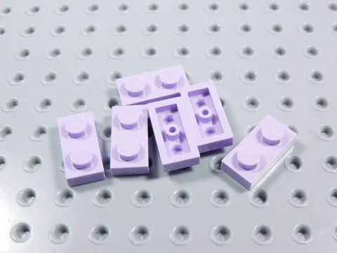 LEGO Lot of 6 Lilac Purple 1x2 Plates BN