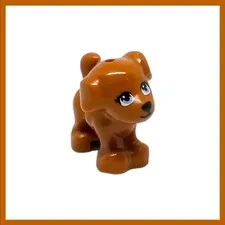 New Lego Animals Orange Brown Puppy Dog Minifigure