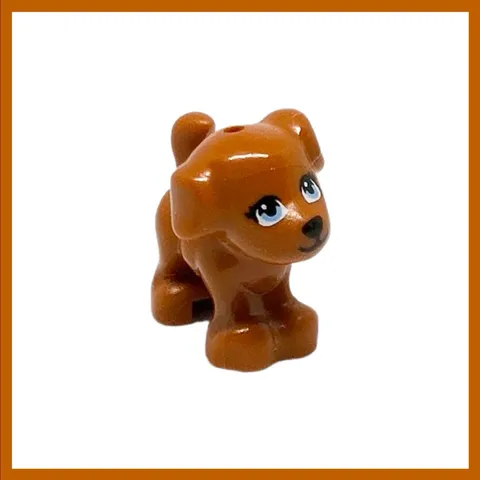 New Lego Animals Orange Brown Puppy Dog Minifigure
