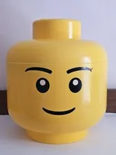 LEGO 4032 Storage Large Yellow Head RARE Discontinued With Smudged Eyebrow