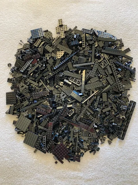 Around 1500 BLACK LEGO Specialty Pieces Bricks Plates Slopes Studs Parts