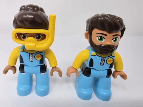 Lego Duplo Scuba Diving Swimming Toy Figures Set of 2
