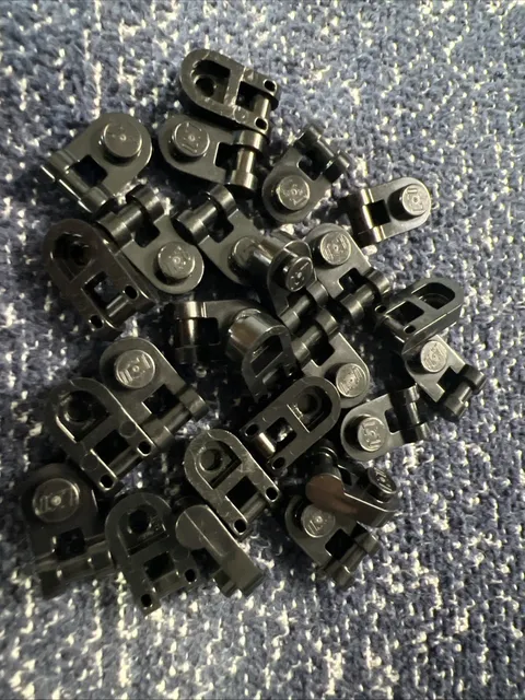 LEGO 26047 Black Plate, Round 1 x 1 with Bar Handle 25 Pieces