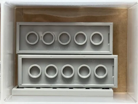 LEGO Parts - Light Bluish Gray Tile 2 x 6 - No 69729 - QTY 5