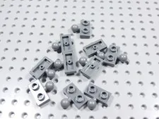 LEGO Lot of 10 Dark Bluish Gray 1x2 Modified Plates w/ Towball on Side BE