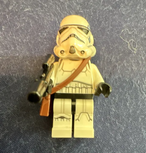 LEGO Star Wars Stormtrooper Minifigure w/ Blaster & Brown Shoulder Strap