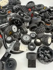 LEGO Wheels Tires Lot 2.1 lbs Bulk Mixed Sizes Technic Monster Truck Axles