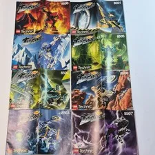 LEGO Technic Throwbots Manuals Lot 8500-8507 + Super Throwbots Poster