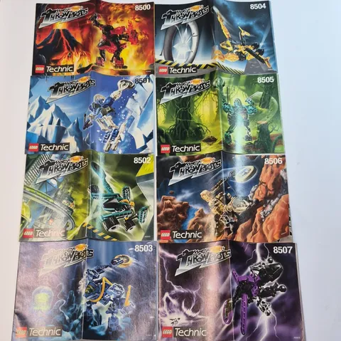 LEGO Technic Throwbots Manuals Lot 8500-8507 + Super Throwbots Poster