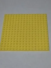 LEGO Bright Light Yellow Plate 16 x 16 ● # 91405 5" Studded Rigid 16x16