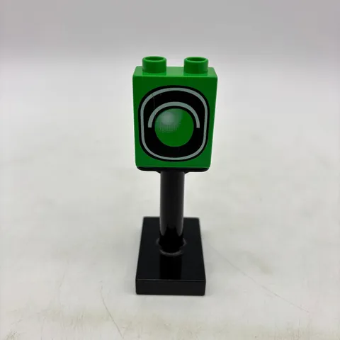 LEGO Duplo Thomas & Friends Green Railway Signal Light Traffic Sign Post 53176