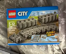 LEGO City Trains 7499 Flexible Tracks Complete Set 24 Pieces Ages 5-12