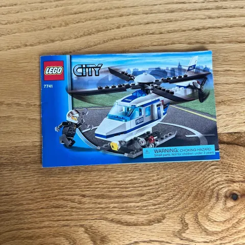 LEGO City Police Helicopter 7741 Instruction Manual Blue White 2008 OS