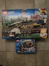 Lego 60198 Cargo Train  and 7936 Crossing