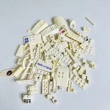 Vintage 1980's Lego Brick Lot White Building Block Pieces As Pictured