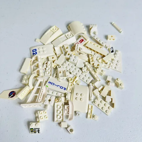 Vintage 1980's Lego Brick Lot White Building Block Pieces As Pictured