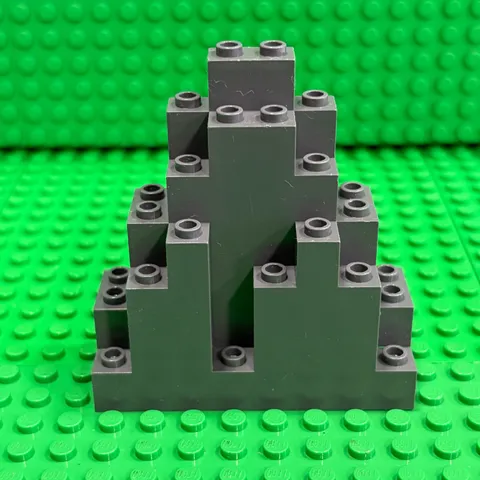 LEGO 6083 Dark Bluish Gray LURP Rock Panel 3x8x7 Triangular Castle Mountain