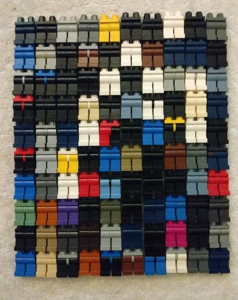 Lot of 100 Lego Plan Leg Pieces 100% Lego See The Photos Lot #1
