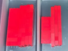 Lego Red Brick Lot of 87 1x4 1x3